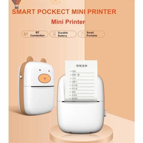 Mini Pocket Thermal Printer Protable Wireless Bluetooth Mobile Phone Label Printing Machine 58mm 200dpi Photo Paper Printers