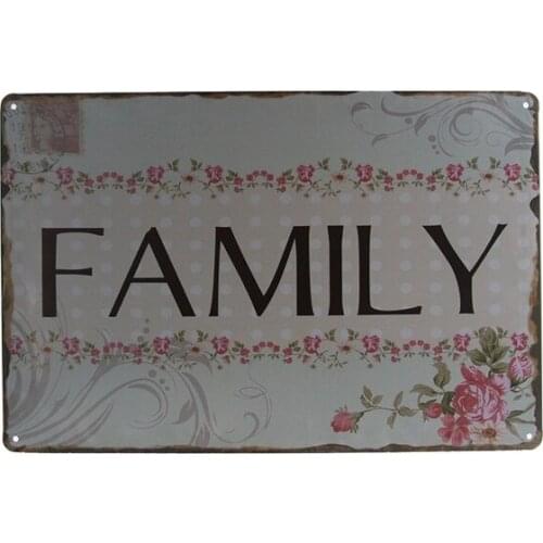 Creavite gift Nice Cottage Style Wall Decor FAMILY Tin Sign Metal Art Cafe Kitchen