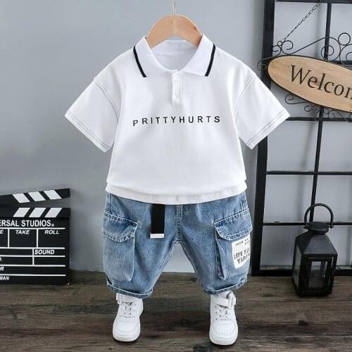 2pcs Boys Summer Clothes Sets Children Fashion Shirts Shorts Outfits for Baby Boy Toddler Tracksuits for 2-7Y Toddler Boy Outfit