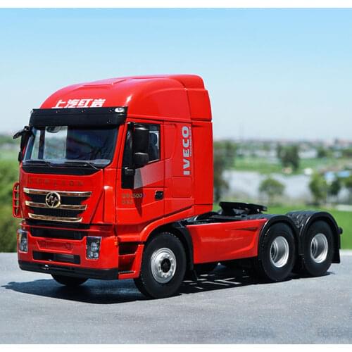 Diecast 1:24 SAIC Iveco C500 Tractor Alloy Truck Model Metal Adult Collection Vehicle Toys Decoration Souvenir Display Ornaments