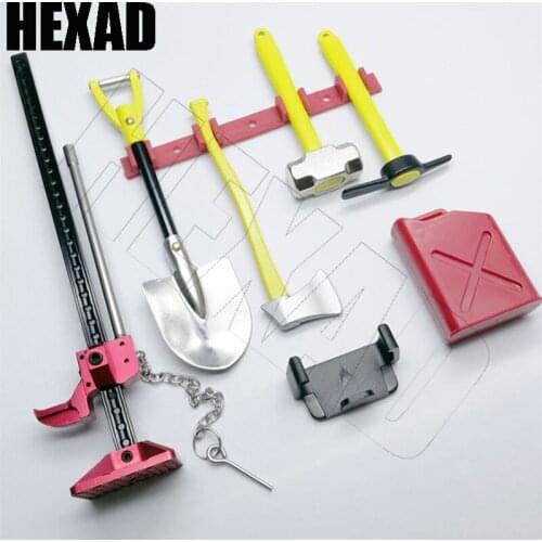 Shovel Hammer Tools for 1/10 SCX10 90046 TRX4 Defender RC Car Decoration Parts Accessories