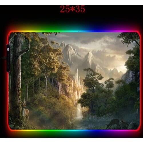 MRGBEST Forest Fantasy Mouse Pad Gamer Computer Anti-slip with Locking Edge Mouse-pad Natural Mice Keyboard Desk Mat Gaming