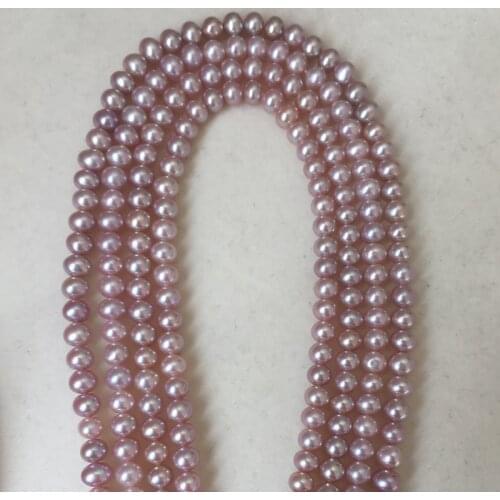 Freshwater Pearl Necklaces Round Shape Beads with Size 5-5.5mm Perfect Luster for Jewelry DIY Loose Pearl Strands Necklace