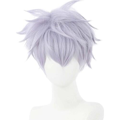 Anime Jujutsu Kaisen Satoru Gojou Cosplay Wig Heat Resistant Synthetic Hair Carnival Halloween Party Props