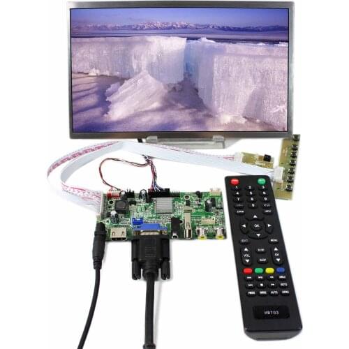 H DMI+VGA+AV+Audio+USB LCD Control Board With 10.1inch 1024x600 B101AW03 LCD Screen