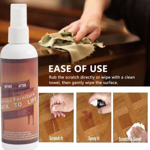 120ml Furniture Polish Wooden Furniture Floor Repair Scratch Cleaning Repair Furniture Care Wax Fluid Fluid Wood Repa G9J9