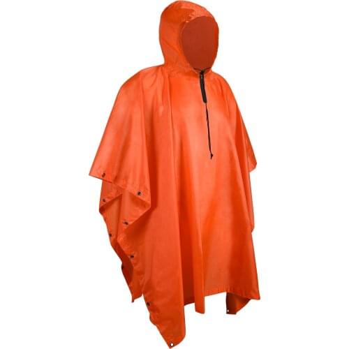 MENFLY Camping Portable Storage Raincoat PU Orange Zipper Trekking Clothes for Men Hiking Poncho Womens Watertigh Charge Jacket