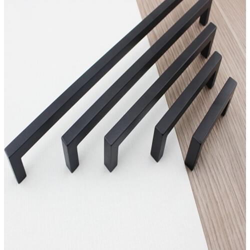 Kichen Cabinet Drawer Handles Knobs Brushed Nickel 96mm-352mm Bathroom Cabinet Door Handles Furniture Office Desk Drawer Pulls