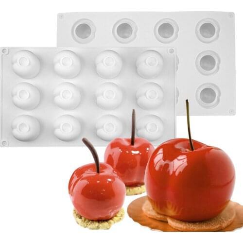 12 Holes Cherry Silicone Cake Mold for Cake Decorating Baking Moule Silicone Pudding Chocolate Pies Mousse Dessert Bakeware
