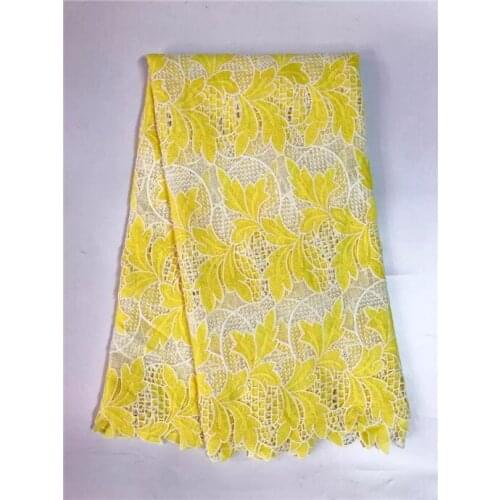 Blue white african lace fabric guipure coton 5yard guipure lace fabric 2017 high quality nigerian wedding lace fabric guipure