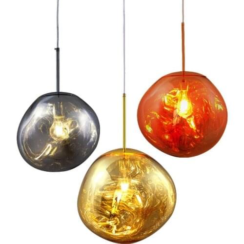 Nordic Modern Pendant Lights For Dining Room Bedroom Restaurant Decor Hotel Golden LED Hanging Lamp Fixture Balls Lampshade