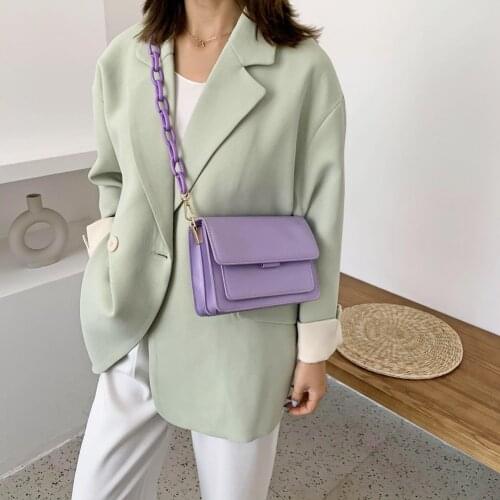 Chain Design New Mini PU Leather Flap Bags For Women 2021 Summer Female Shoulder Handbag Womens Shopper Fashion Crossbody Bag