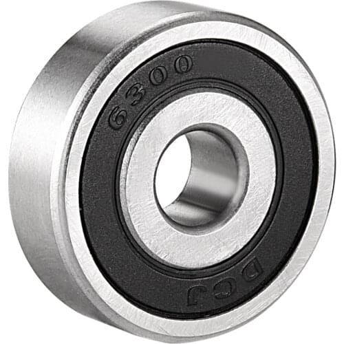 Uxcell Deep Groove Ball Bearing, 6300 Series Double Shield/Sealed, Chrome Steel Bearings 6300-2RS (1Qty)