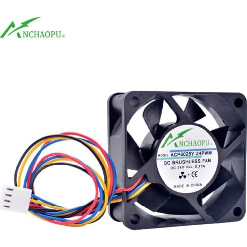 ACP6025Y-24PWM 6cm 60mm fan 60x60x25mm DC24V 0.15A 4 wires for large air volume 4pin cooling fan for server inverter chassis