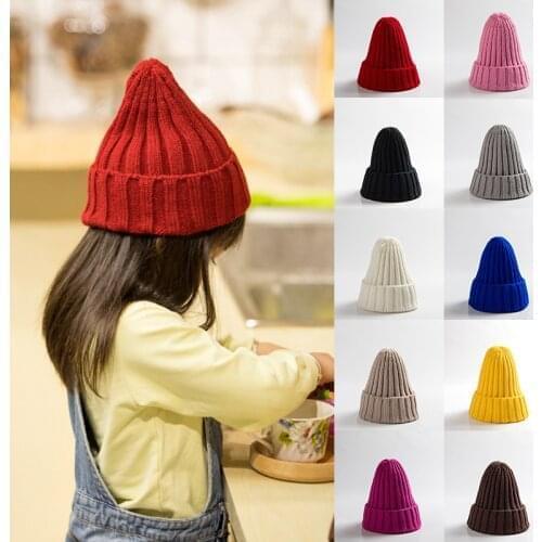 Knitted Kids Beanie Cap Infant Baby Boys Girls Hat Warm Children Baby Autumn Winter Girls Hat For Kids Toddler Mut Bonnet Enfant
