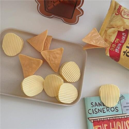 Simulation Potato Chip Folder Potato Chips Crispy Chips Plastic Folders Snack Sealing Clips Storage Organizing Clips