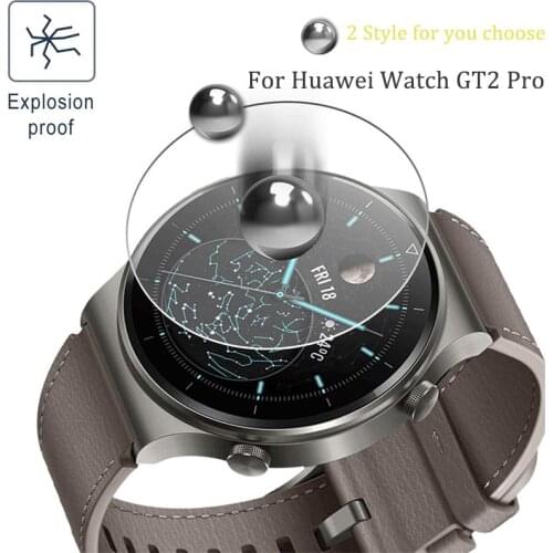 2pcs Screen Protector Clear HD 2.5D OR 9H Tempered Glass For Huawei Watch GT 2 Pro Protective Film Anti-Scratch Premium films
