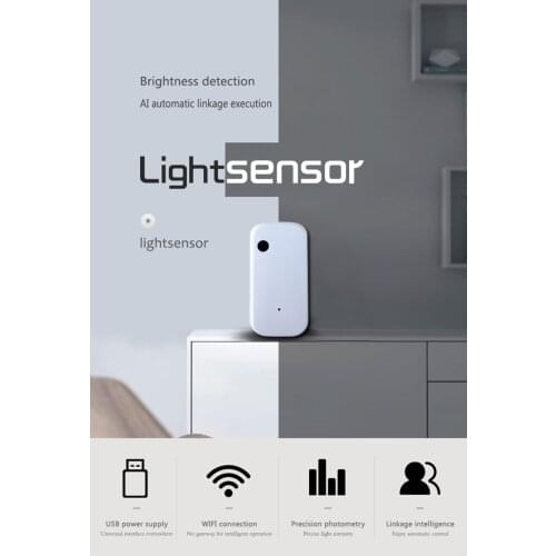 3pcs Tuya WIFI Smart Light Sensor Compatible with Alex and Google Home IFTTT Smart Home Light Automation Sensor Link Control