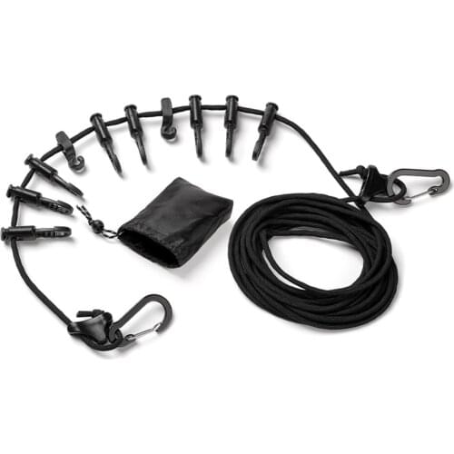 5m Hanging Rope Camping Accessories Multi-purpose Clothesline Adjustable Anti-slip Canopy Hanging Rope 10 Hooks Dropshipping