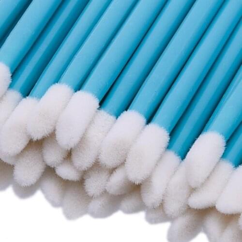 50Pcs/bag Disposable Lip Brush Flocked Head Lip Makeup Brushes Lipstick Cleaner Applicators Lip Gloss Makeup Tools Four-colors