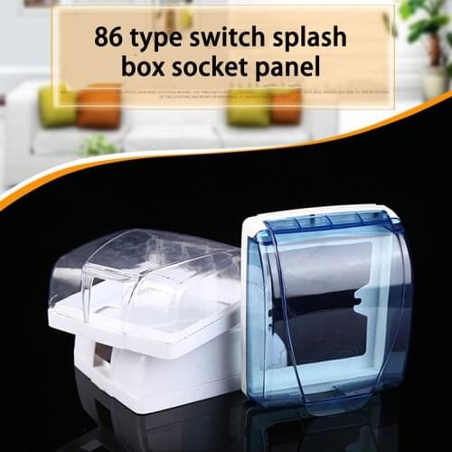 86 Type Light Panel Socket Doorbell Flip Cap Cover Clear Bathroom Kitchen Accessory Plastic Wall Switch Waterproof Cover Box