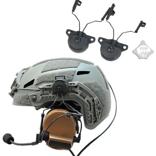 Fma Military Tactical Helmet Accessories Rail Adapter Bk/de/fg Tb347/998 headset support quick action core helmet track adapter