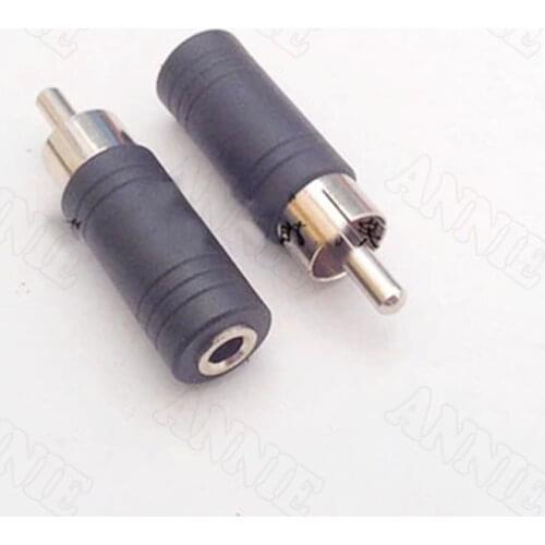 10pcs/lot Audio Connector 3.5 Female To AV Socket RCA Male To 3.5 Hole Jack