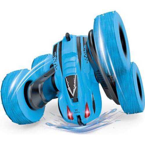 Free shipping 2.4G cross border 360 ° rotary double side rolling twist change vehicle charging light remote control vehicle