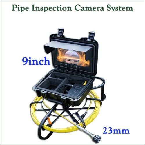 20m 23mm Endoscope Camera System 9" LCD Monitor Water Pipeline/Sewer/Drain Inspection Camera Well Video Recorder