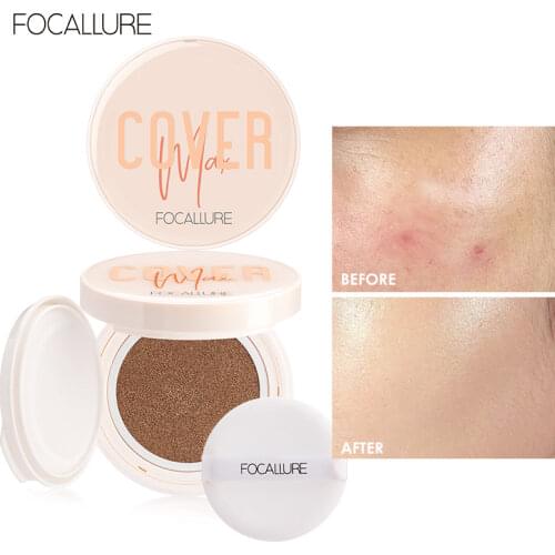 FOCALLURE Foundation Cream Cosmetic Matte Waterproof Long-lasting Natural Plant Skin Nourish Moisturizing Cushion Base Makeup