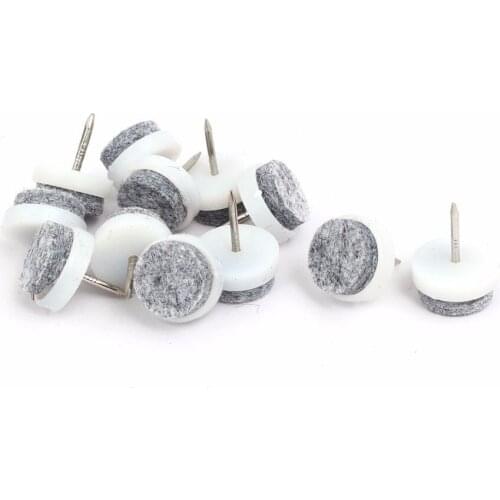 UXCELL Hot Sale 12pcs Nail-on Anti-Sliding Felt Pad Mat Chair for Wooden Furniture Chair Table Leg Feet