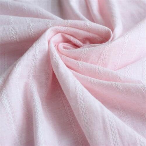 100x145cm Pink Blue Cloth Cotton Jacquard Fabric Pastoral Small Fresh Shirt Skirt Fabric Wear