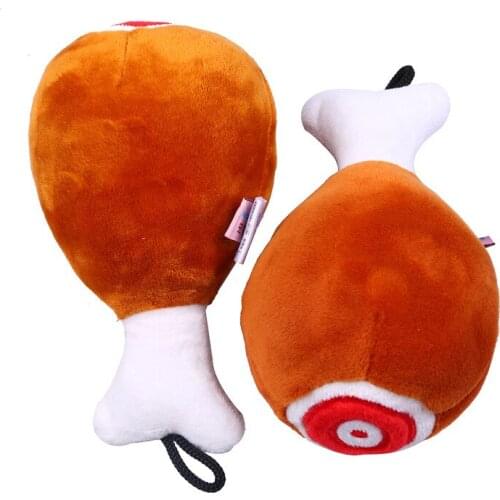 Pet toy Big chicken drumstick toy bite resistant plush toy dog toy,Q110