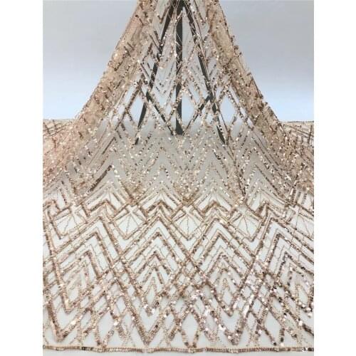 Exquisite regular diamond cross pattern sequin embroidery, French tulle lace, suitable for ladies' dresses and dresses