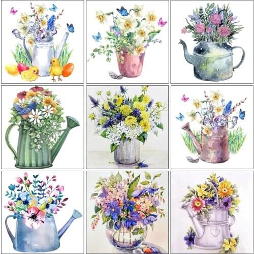 Full Square/Round 5D Diy Diamond Painting Flower Diamond Embroidery Vase Rhinestone Cross Stitch Kit Mosaic Home Decoration Gift