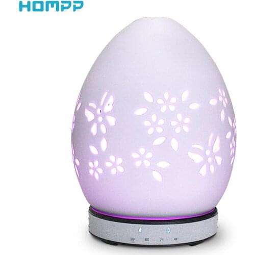 Ceramic Aroma Diffuser,Aromatherapy Ultrasonic Essential Oil Fragrance Humidifier 200ml,Nano Atomization,Waterless Auto Off