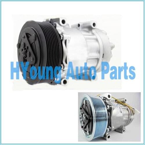 Sanden SD7H15 11104251 6028 8044 8176 compressor for VOLVO HD FH12/FM12 SD7H15 PV8 132mm 24V 8191892 8113628 3386861M1