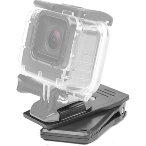 Action Camera Clamp Mount 360 Degree Rotary Quick Clip Clamp Backpack Hat Mount for GoPro Hero 9 8 7 6 5 4 /Session SJCAM Yi 4K