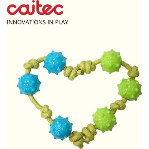 CAITEC Dog Toys Chewing Ball String Soft Durable Chewing and Tugging Best for Small Dog Puppy
