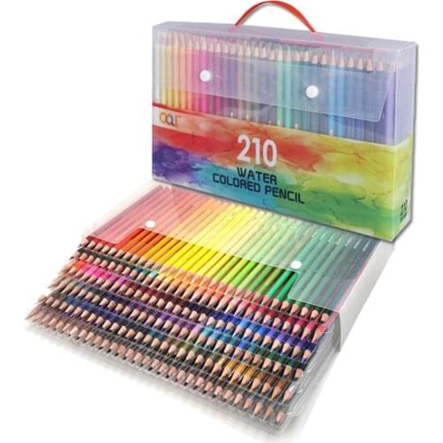 Colored Pencils Set 210/180/150/120 color water-soluble pencil bolded refill student drawing set School Draw Sketch professional
