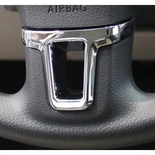 Alijunda For Volkswagen VW GOLF 6 MK6 jetta bora steering wheel sticker double color Chrome trim auto accessories 1pc