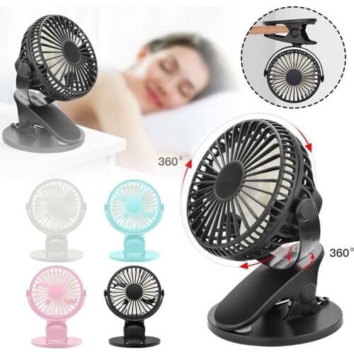 3 Speeds Mini Fan Usb Desk Fan Clip On Rechargeable Cooling Desktop Ventilateur Vertical Baby Stroller Portable Accessories