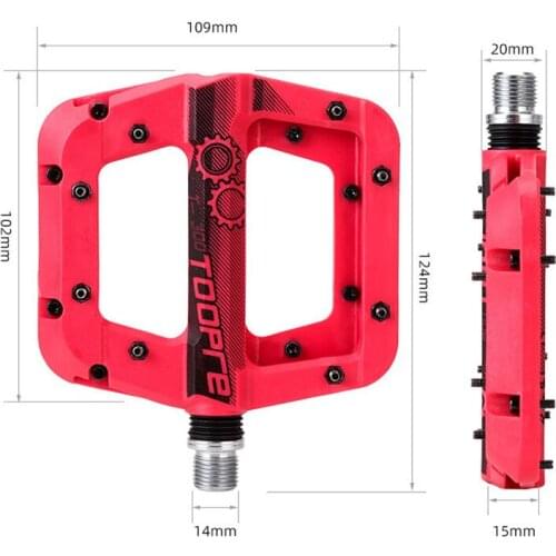 Mountain Bike Increase Non-slip Pedal Dead Fly Bicycle Accessories Road Bike Bearing Pedal Bicycle Nylon Fiber Pedal Pedal Mtb