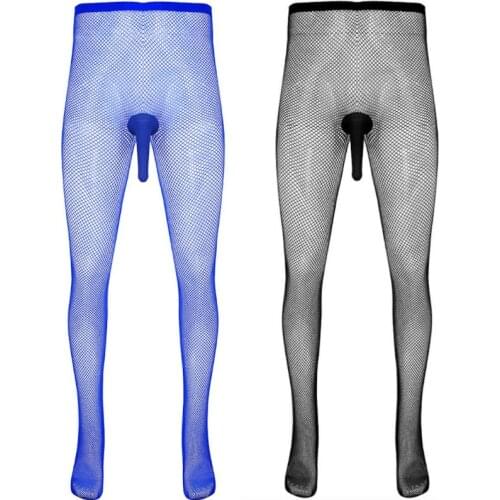 Latest Man Tights Sexy Pantyhose for Male Underwear Gay Lingerie Adult Sexy JJ Cover Stockings Mesh Panty hose New Sexy Costumes