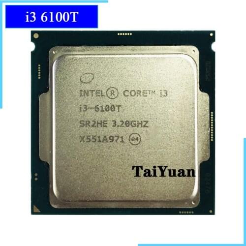 Intel Core i3-6100T i3 6100T 3.2 GHz Dual-Core Quad-Thread CPU Processor 3M 35W LGA 1151