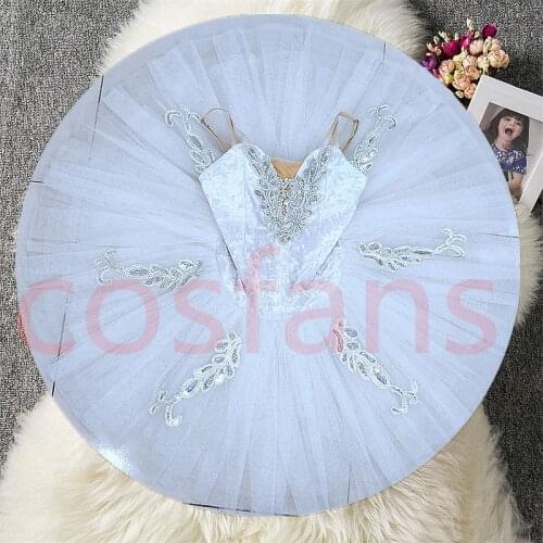 Professional Tutu White Women ballet dance White Swan Ballet Tutus stage Performance pancake Tutu Ballet Costume for Adults kid