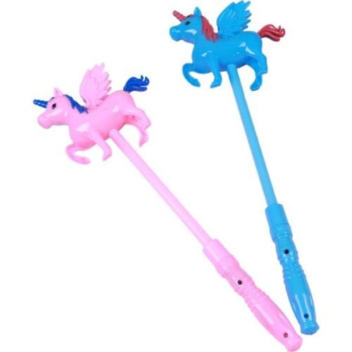 Unicorn Theme Party Light Up Glow Stick Toy Girl Birthday Supplies Decoration Glowing Flashing Pony Magic Wands Christmas favor
