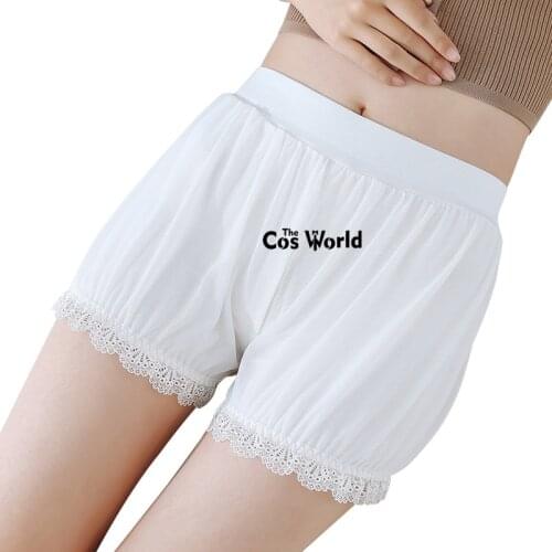 Womens Summer Soft Bloomers Underwear Leggings Lace Safe Shorts Safety Pants For JK School Uniform Cosplay Costumes