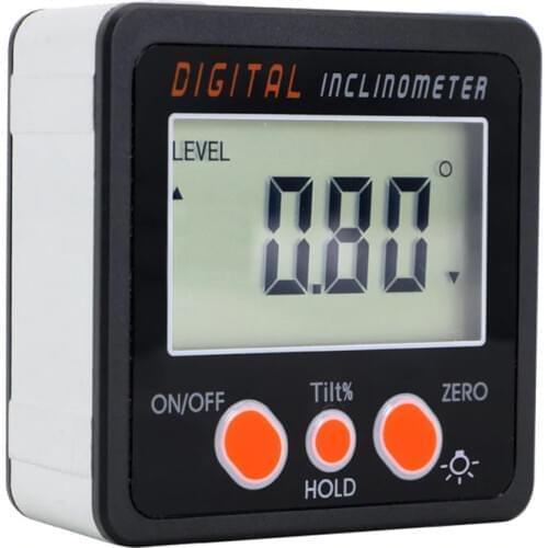 IP54 Water Proof Magnet Digital Protractor Bevel Box Angle Meter Ruler Level Magnetic Base Digital Inclinometer With Black