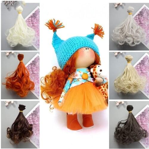15*100cm BJD Big Wave Russian Handmade Hair for Dolls Accessories for Doll Kids Children Toys Gift Wigs High-temperature